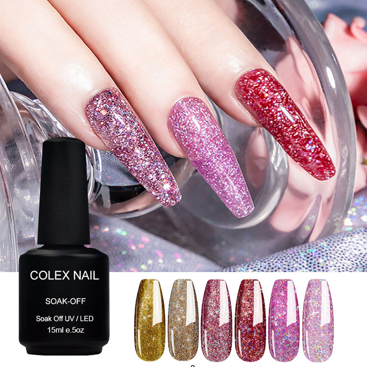 15ml rumah diy glitter gel polish