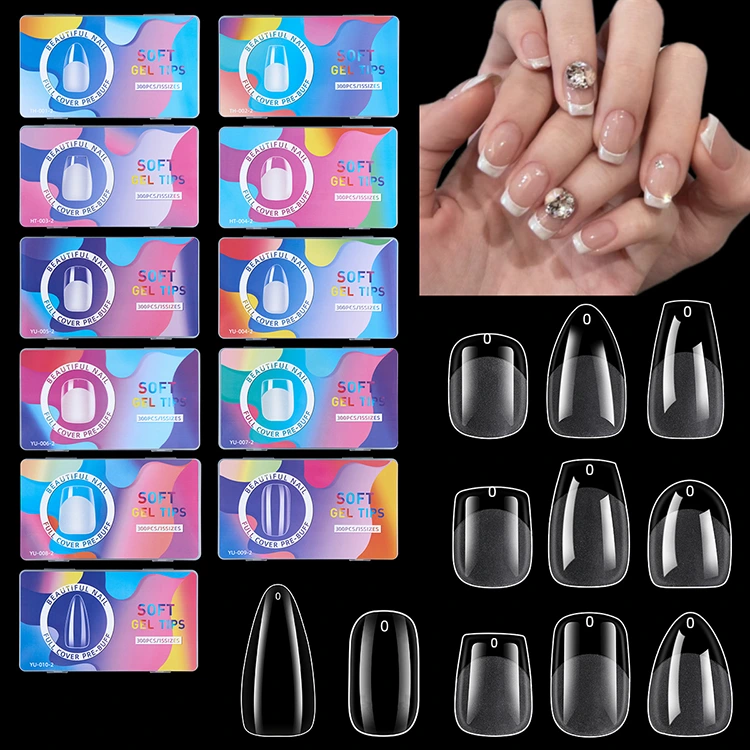 Tips Gel Soft Soft 15Sze - Ekstensi Kuku Penutup Penuh