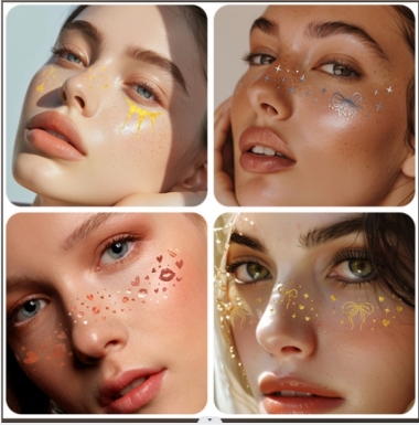 Stiker Glitter wajah-Pengubah permainan kecantikan