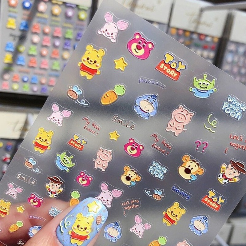 Stiker Kuku Kartun Berperekat