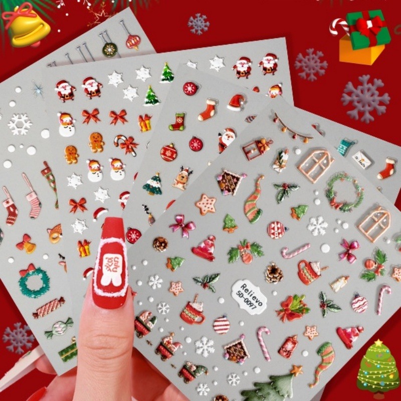 Stiker stiker seni kuku Natal