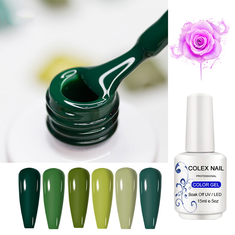 Mudah terapkan warna pola gel warna murni
