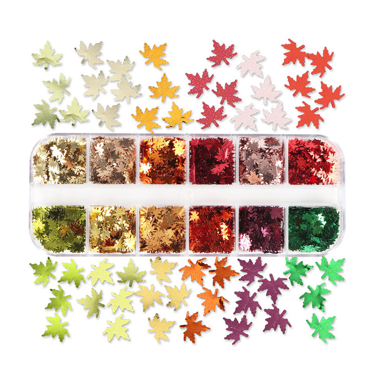 Payet Kuku Daun Maple 12 warna