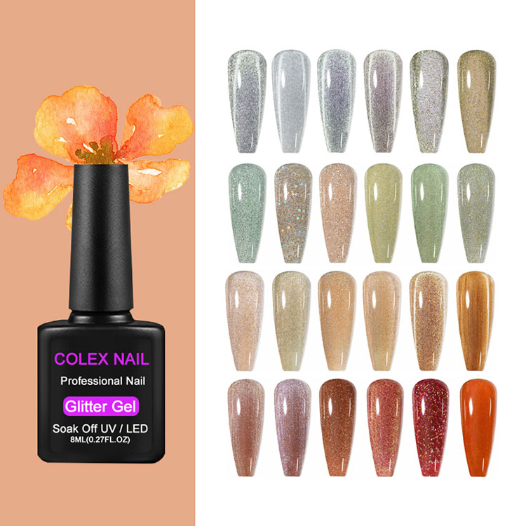 Warna -warna berkilau semir gel glitter