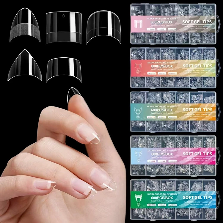 Ultra Short Soft Gel Tips - 600 pcs